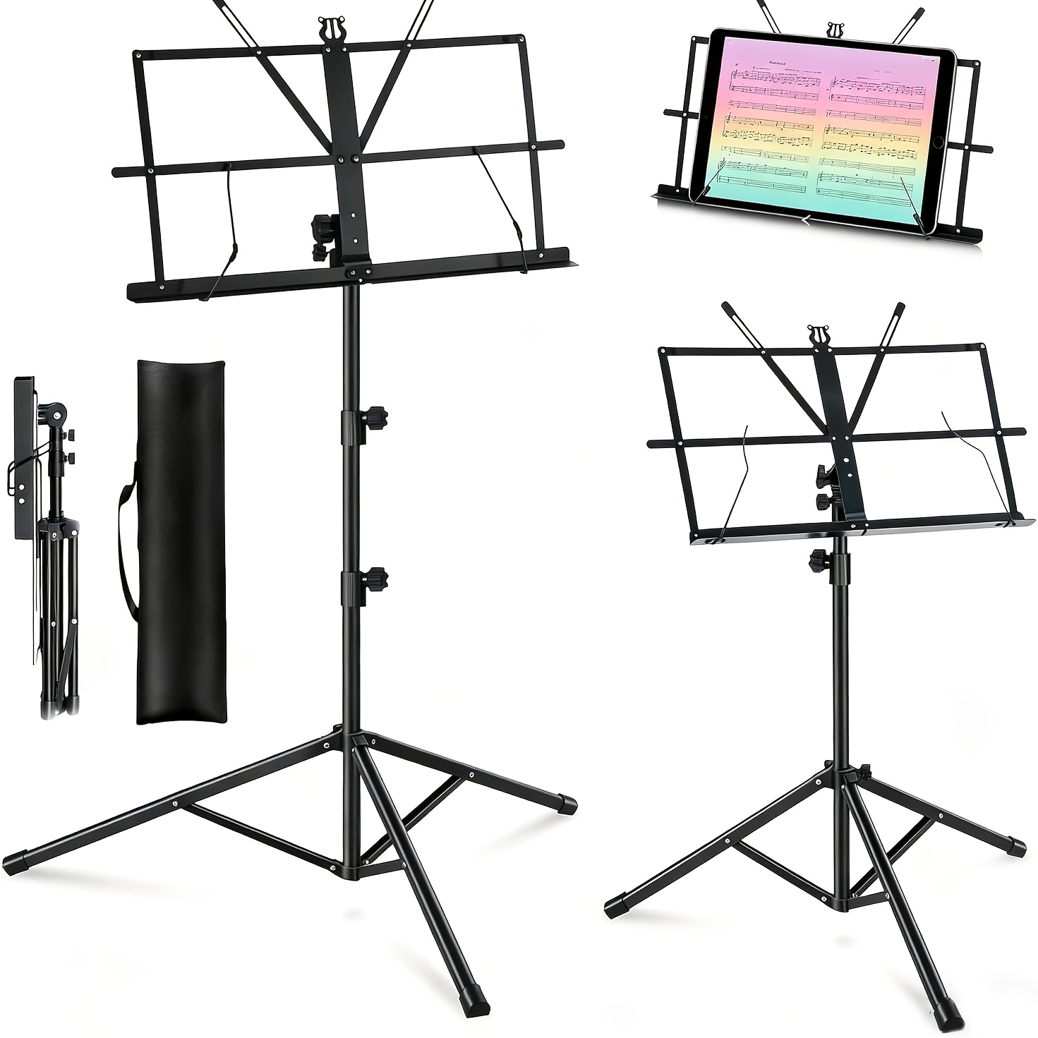 Music Stand Folding - Suporte de Música Dobrável e Portátil