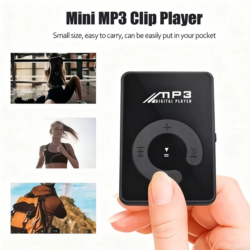 Audio Music App - Mini Reprodutor MP3 Portátil com Clipe,