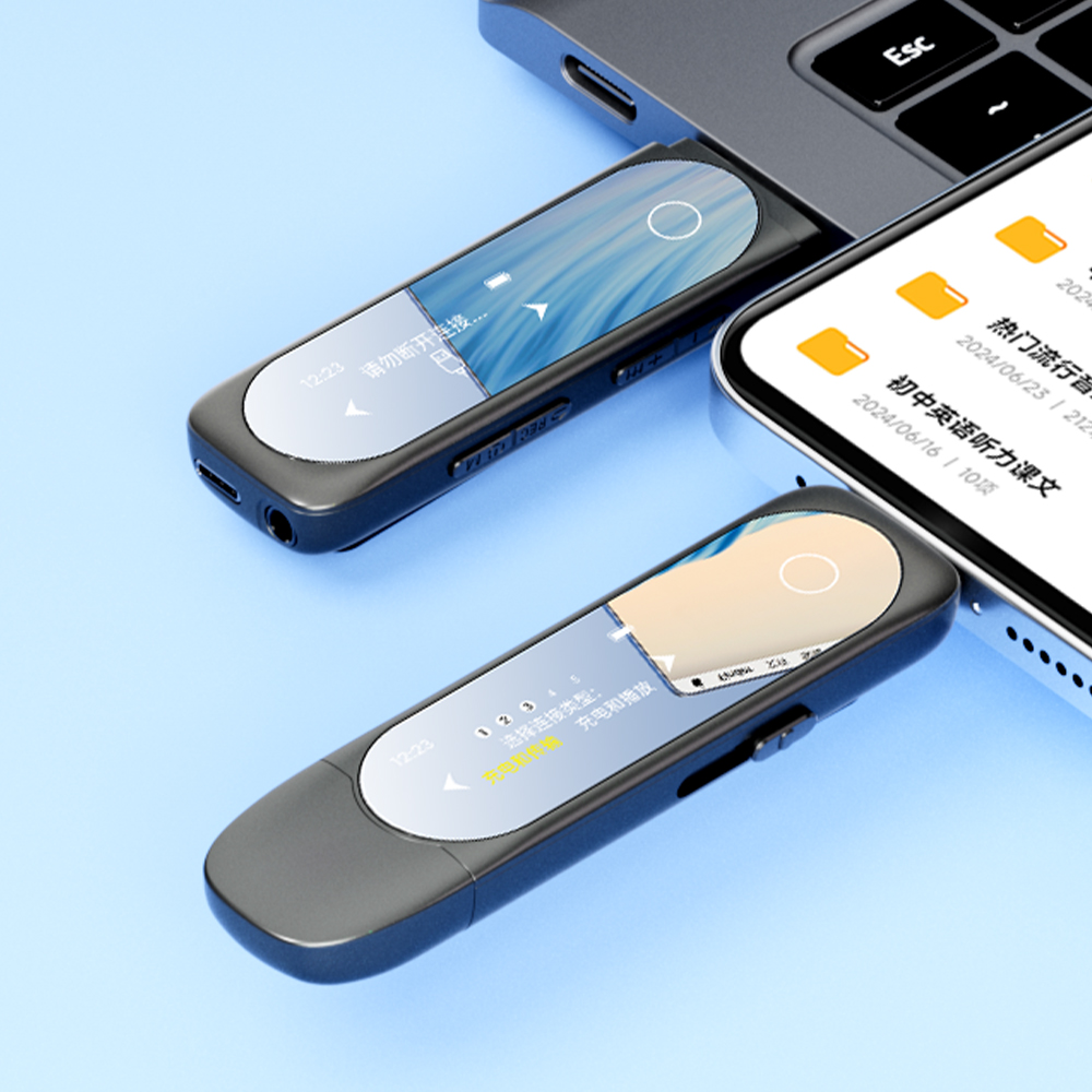 Audio Music Free Download - Reprodutor MP3 com Bluetooth, Tipo-C, Clip