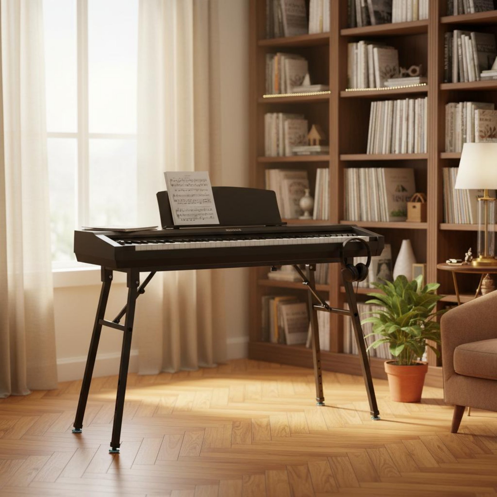 Suporte de Teclado Dobrável Po - Music Stand Folding avaliação e preço