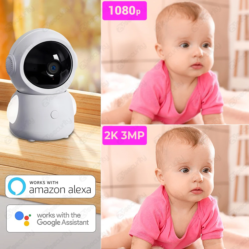 2k 3mp Wi-fi Monitor de bebe c - Audio Music Google avaliação e preço