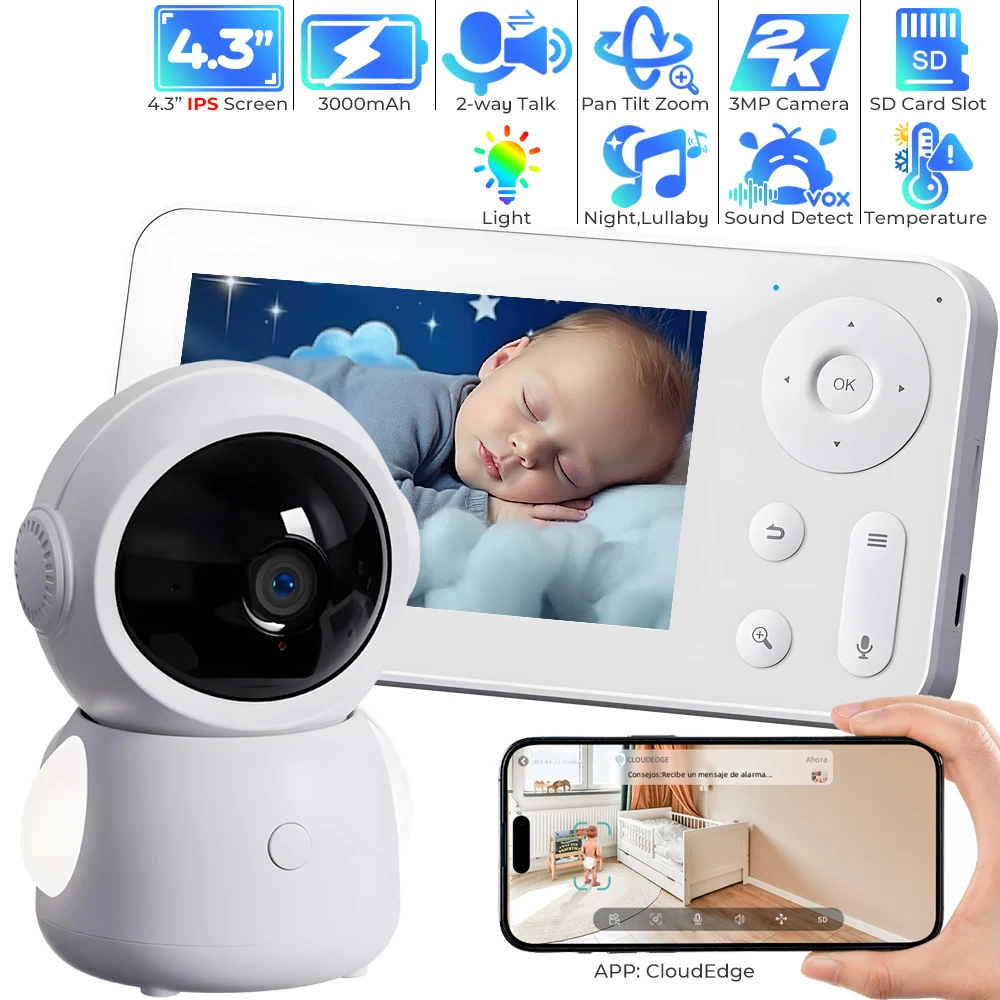 Monitor de bebê wi-fi com cont - Audio Music Google avaliação e preço