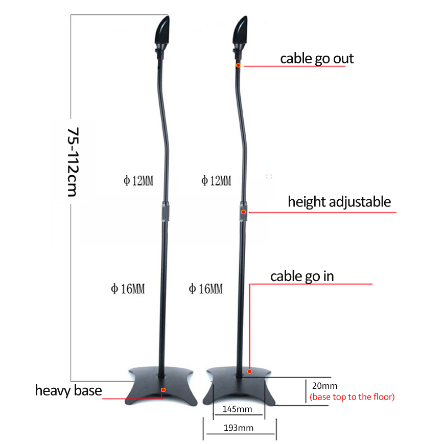 (1 conjunto = 1 par) Suporte d - Speaker Stand Tripod avaliação e preço